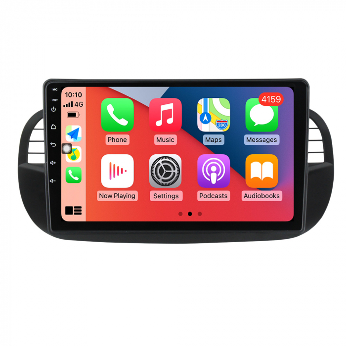 Navigatie dedicata Fiat 500, 4GB RAM 64GB ROM, Octacore, Android 13, Display QLED 9", DSP, Carplay, Android Auto, Internet, Youtube, Waze, WIFI, Bluetooth [3]