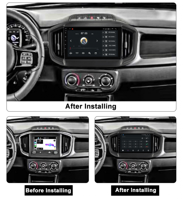 Navigatie dedicata Fiat Strada 2020-2021, 4GB RAM 64GB ROM, Octacore, Android 14, Display QLED 1K 9", Carplay&Android Auto, SIM 4G, Ventilator Activ [5]