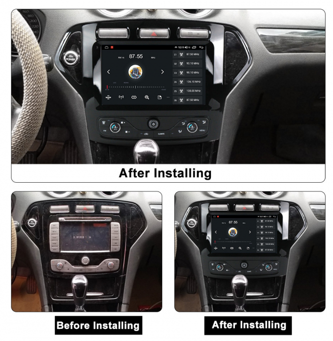 Navigatie dedicata Ford Mondeo 2007-2011, 4GB RAM 64GB ROM, Octacore, Android 14, Display QLED 1K 9", Carplay&Android Auto, SIM 4G, Ventilator Activ [4]