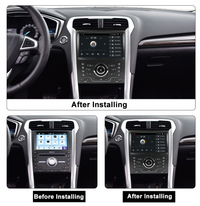 Navigatie dedicata Ford Mondeo 2014-2019, 4GB RAM 64GB ROM, Octacore, Android 14, Display QLED 1K 9", Carplay&Android Auto, SIM 4G, Ventilator Activ [4]