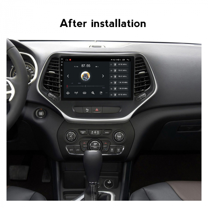 Navigatie dedicata Jeep Cherokee 5 2014-2018, 4GB RAM 64GB ROM, Octacore, Android 13, Display QLED 9", DSP, Carplay, Android Auto, Internet, Youtube, Waze, WIFI, Bluetooth [5]