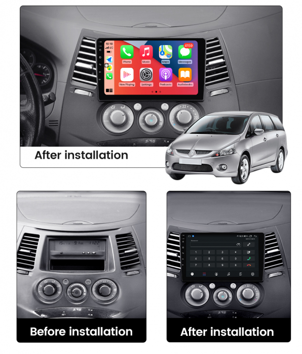 Navigatie dedicata Mitsubishi Grandis 2003-2011, 4GB RAM 64GB ROM, Octacore, Android 13, Display QLED 9", DSP, Carplay, Android Auto, Internet, Youtube, Waze, WIFI, Bluetooth [6]