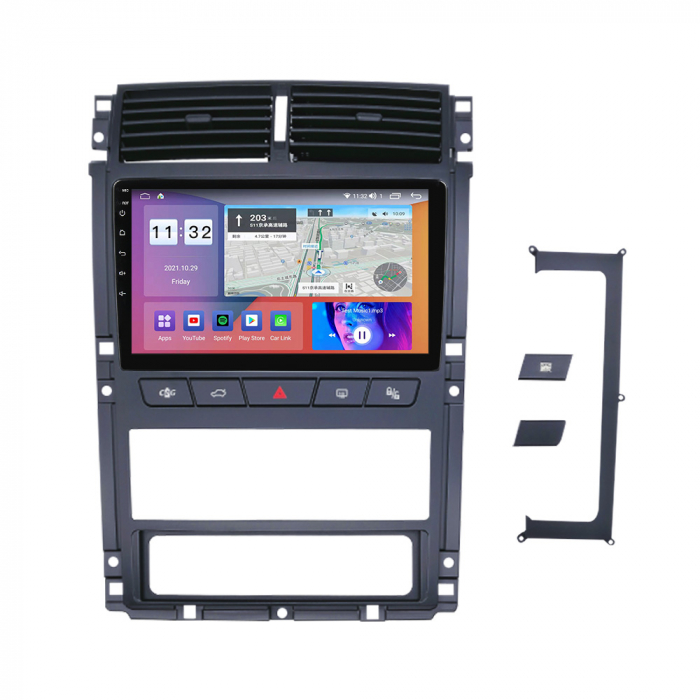 Navigatie dedicata Peugeot 405 2010-2019, 4GB RAM 64GB ROM, Octacore, Android 13, Display QLED 9", DSP, Carplay, Android Auto, Internet, Youtube, Waze, WIFI, Bluetooth [5]