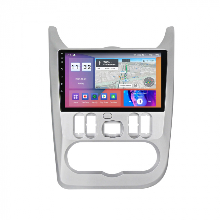 Navigatie dedicata Renault Logan 2009-2015, 4GB RAM 64GB ROM, Octacore, Android 13, Display QLED 9", DSP, Carplay, Android Auto, Internet, Youtube, Waze, WIFI, Bluetooth [3]