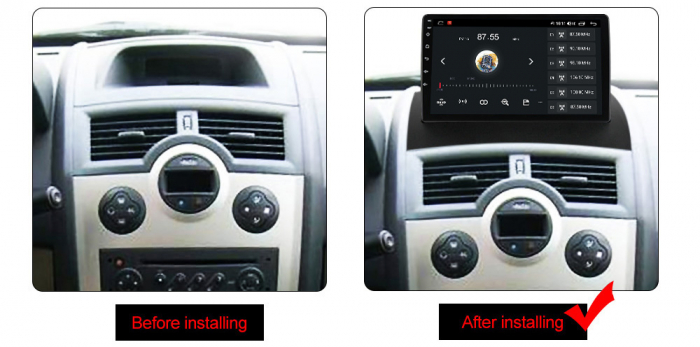 Navigatie dedicata Renault Megane 2 2002-2009, 4GB RAM 64GB ROM, Octacore, Android 13, Display QLED 9", DSP, Carplay, Android Auto, Internet, Youtube, Waze, WIFI, Bluetooth [6]
