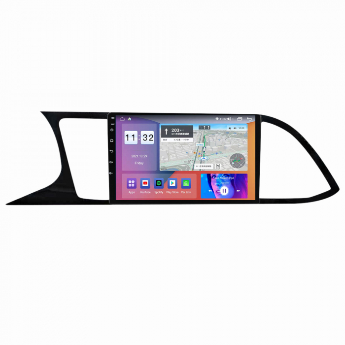 Navigatie dedicata Seat Leon 2012-2018, 4GB RAM 64GB ROM, Octacore, Android 13, Display QLED 9", DSP, Carplay, Android Auto, Internet, Youtube, Waze, WIFI, Bluetooth [3]