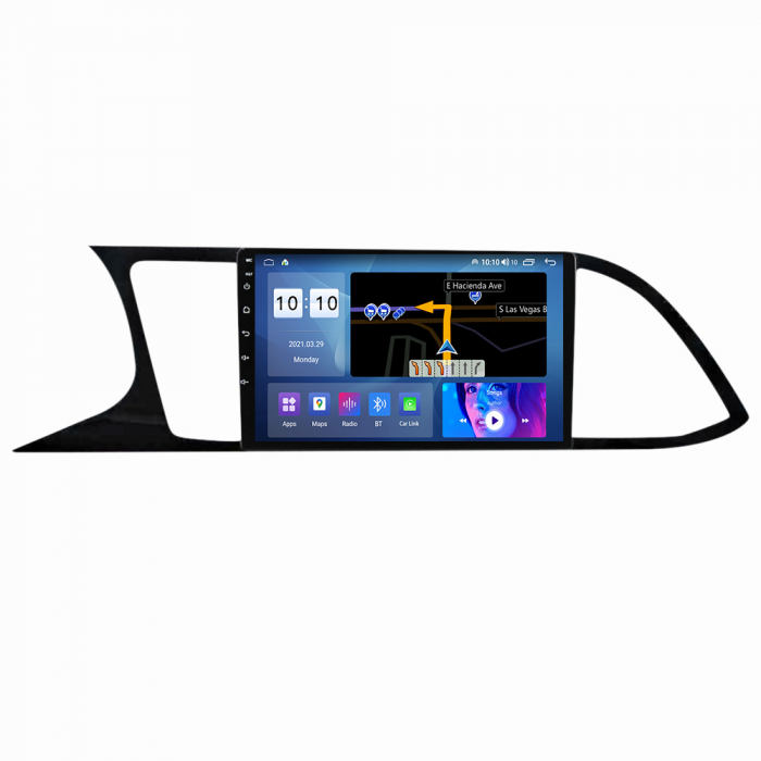 Navigatie dedicata Seat Leon 2012-2018, 4GB RAM 64GB ROM, Octacore, Android 13, Display QLED 9", DSP, Carplay, Android Auto, Internet, Youtube, Waze, WIFI, Bluetooth [4]