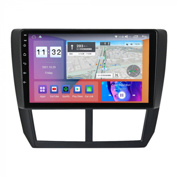 Navigatie dedicata Subaru Forester 3 2007-2013, 4GB RAM 64GB ROM, Octacore, Android 13, Display QLED 9", DSP, Carplay, Android Auto, Internet, Youtube, Waze, WIFI, Bluetooth [3]