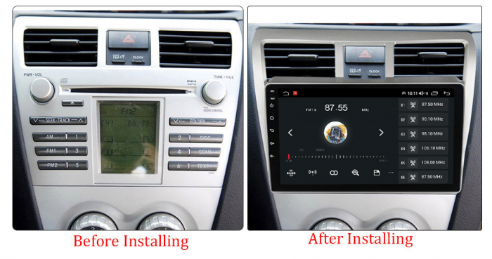 Navigatie dedicata Toyota Vios 2007-2012, 4GB RAM 64GB ROM, Octacore, Android 13, Display QLED 9", DSP, Carplay, Android Auto, Internet, Youtube, Waze, WIFI, Bluetooth [5]