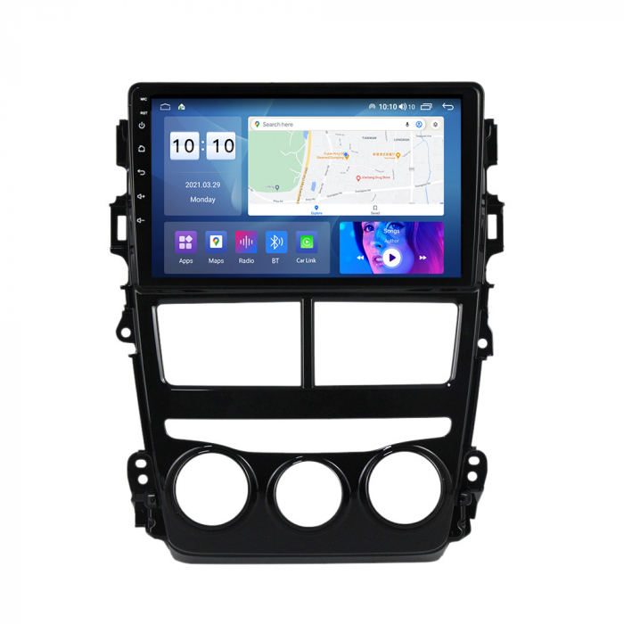 Navigatie dedicata Toyota Vios 2018-2019, 4GB RAM 64GB ROM, Octacore, Android 13, Display QLED 9", DSP, Carplay, Android Auto, Internet, Youtube, Waze, WIFI, Bluetooth [7]