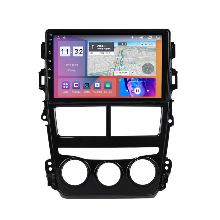 Navigatie dedicata Toyota Vios 2018-2019, 4GB RAM 64GB ROM, Octacore, Android 13, Display QLED 9", DSP, Carplay, Android Auto, Internet, Youtube, Waze, WIFI, Bluetooth [4]