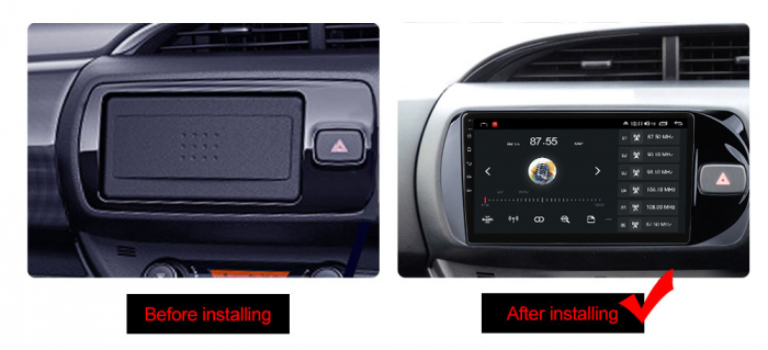 Navigatie dedicata Toyota Vitz 2016-2020, 4GB RAM 64GB ROM, Octacore, Android 13, Display QLED 9", DSP, Carplay, Android Auto, Internet, Youtube, Waze, WIFI, Bluetooth [5]