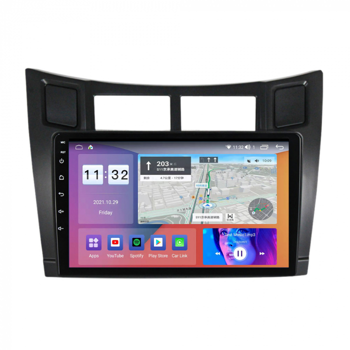 Navigatie dedicata Toyota Yaris 2005-2012, 4GB RAM 64GB ROM, Octacore, Android 13, Display QLED 9", DSP, Carplay, Android Auto, Internet, Youtube, Waze, WIFI, Bluetooth [3]