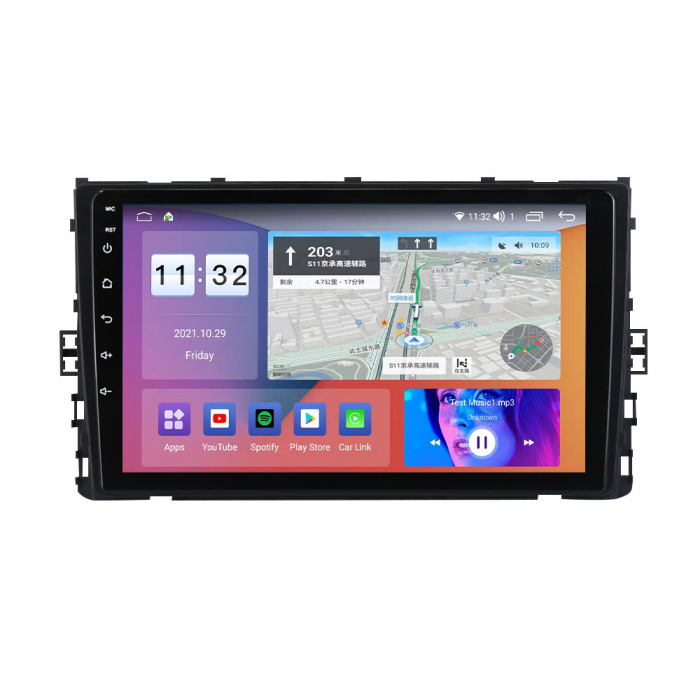 Navigatie dedicata Volkswagen T6 2015+, Taigo, T-Roc, T-Cross, Caravelle, Arteon, 4GB RAM 64GB ROM, Octacore, Android 14, Display QLED 9", DSP, Carplay, Android Auto, Internet, Youtube, Waze, WIFI, Bl [4]