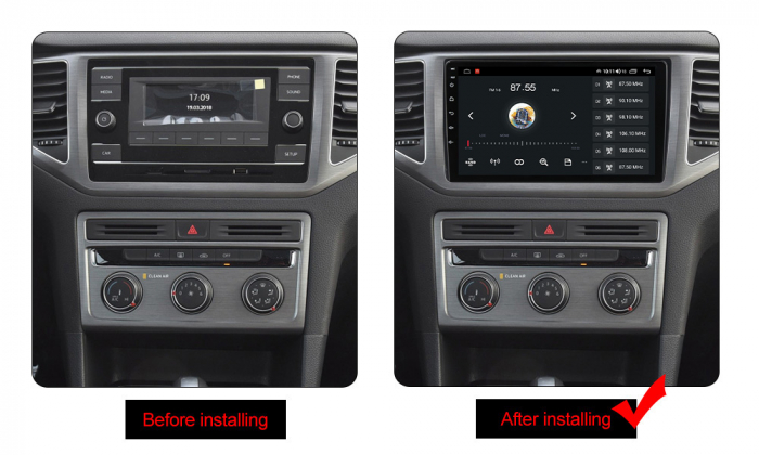 Navigatie dedicata Volkswagen T6 2015+, Taigo, T-Roc, T-Cross, Caravelle, Arteon, 4GB RAM 64GB ROM, Octacore, Android 14, Display QLED 9", DSP, Carplay, Android Auto, Internet, Youtube, Waze, WIFI, Bl [5]