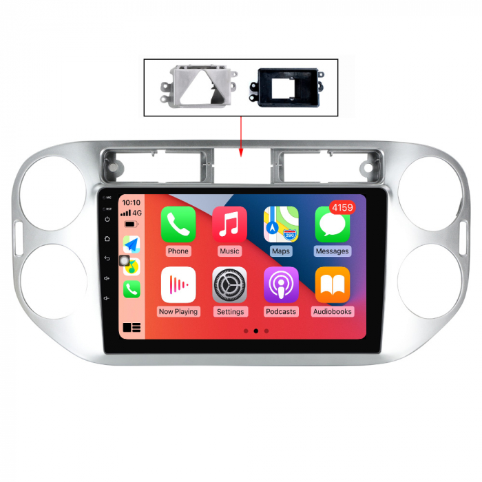 Navigatie dedicata Volkswagen Tiguan, 4GB RAM 64GB ROM, Octacore, Android 14, Display QLED 9", DSP, Carplay, Android Auto, Internet, Youtube, Waze, WIFI, Bluetooth [3]