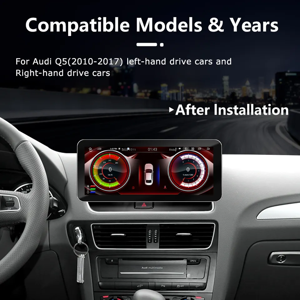 Navigatie dedicata Audi Q5 MMI3 3G, 8 GB RAM 256 ROM, Android 13, Display 1280x720p QLED, 10.25, , Carplay, Android Auto, Internet, Youtube, Waze, Wi Fi, USB [3]