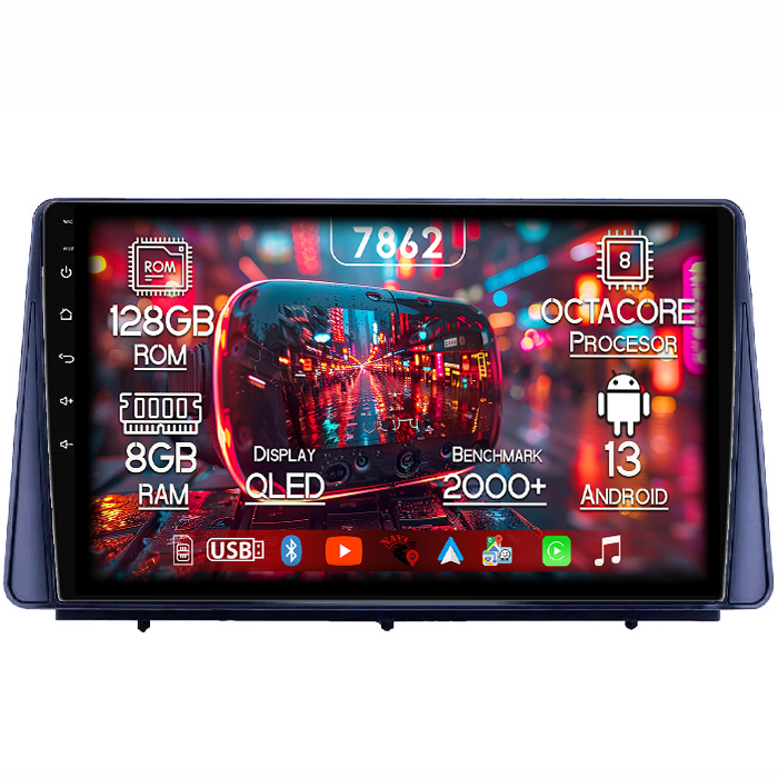 Navigatie NAVI-IT compatibil cu Ford Focus 2019+, 8GB RAM 128GB ROM, Octacore, Platforma 7862,Android 13, Display QLED 9”, Suporta camera 360º, DSP, Carplay&Android Auto, SIM 4G, Ventilator Activ [1]