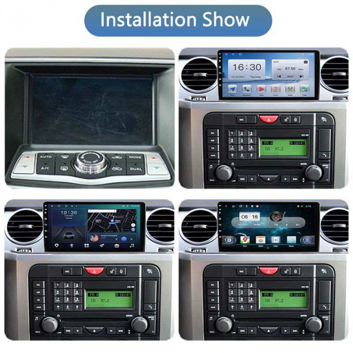 Navigatie dedicata Land Rover Discovery 3 2004-2005, 4 GB RAM 32 ROM, Android 13, 9", DSP, Carplay, Android Auto, Internet, Youtube , Waze , WI-FI , USB , Bluetooth [2]