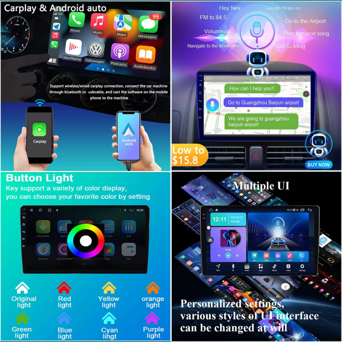Navigatie dedicata Opel Meriva 2010-2014, 4 GB RAM 32 ROM, Android 13, 9", DSP, Carplay, Android Auto, Internet, Youtube , Waze , WI-FI , USB , Bluetooth [5]