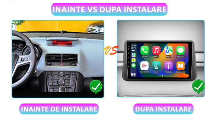 Navigatie dedicata Opel Meriva 2010-2014, 4 GB RAM 32 ROM, Android 13, 9", DSP, Carplay, Android Auto, Internet, Youtube , Waze , WI-FI , USB , Bluetooth [7]