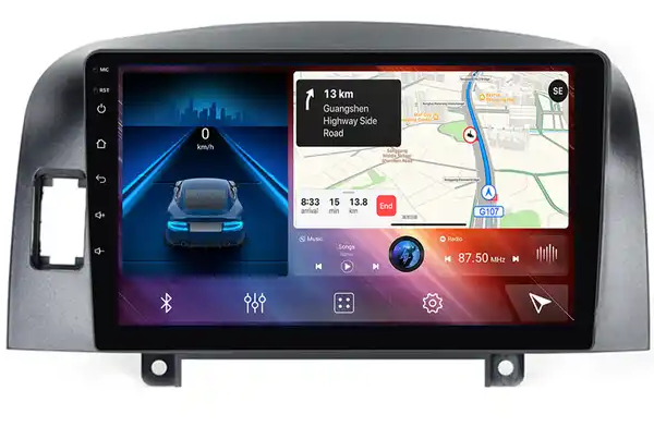 Navigatie dedicata Hyundai Sonata NF 2006, 4GB RAM 64GB ROM, Octacore, Android 13, Display QLED 9", DSP, Carplay, Android Auto, Internet, Youtube, Waze, WIFI, Bluetooth [3]