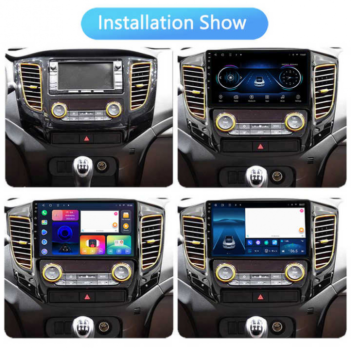 Navigatie dedicata Mitsubishi Triton 2015, 4 GB RAM 32GB ROM, Android 13, Display QLED, 9", DSP, Carplay, Android Auto, Internet, Youtube , Waze , WI-FI , USB , Bluetooth [3]