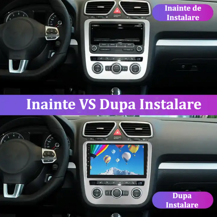(Resigilata) Navigatie dedicata Volkswagen Scirocco 2009-2014, 2GB RAM 32GB ROM, Quad Core, Display 9" IPS Full HD, Carplay, Android 14, Bluetooth, Magazin Play, Suport camere AHD [3]