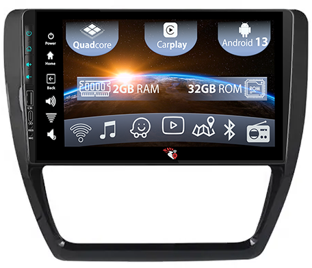 Navigatie dedicata Volkswagen Jetta IV 2011 - 2018, USB&Butoane fizice frontale, Android 13, Wireless Carplay si Android auto 2 GB RAM 32 ROM, Display IPS, 9inch, Microfon Extern [1]