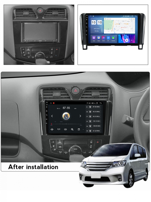 (Resigilata) Navigatie dedicata Nissan Serena 4 2010-2016, 2GB RAM 32GB ROM, Quad Core, Display 9" IPS Full HD, Carplay, Android 13, Bluetooth, Magazin Play, Suport camere AHD [5]