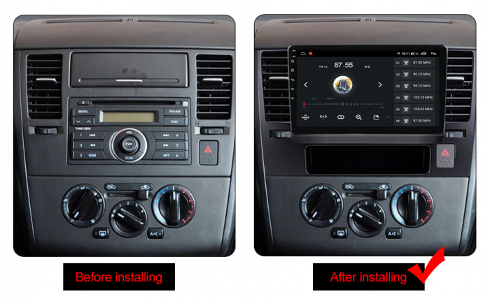 (Resigilata) Navigatie dedicata Nissan Tiida 2005-2010, 2GB RAM 32GB ROM, Quad Core, Display 9" IPS Full HD, Carplay, Android 13, Bluetooth, Magazin Play, Suport camere AHD [5]