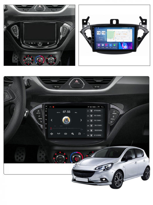 (Resigilata) Navigatie dedicata Opel Corsa 2014-2019, 2GB RAM 32GB ROM, Quad Core, Display 9" IPS Full HD, Carplay, Android 13, Bluetooth, Magazin Play, Suport camere AHD [3]