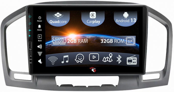 Navigatie dedicata Opel Insignia 2008-2013, USB&Butoane fizice frontale, Android 13, Wirreles Carplay si Android auto 2GB RAM 32 ROM, Display IPS, 9 inch, Microfon Extern [1]