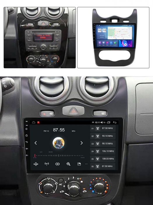 (Resigilata) Navigatie dedicata Renault Sandero 2013-2014, 2GB RAM 32GB ROM, Quad Core, Display 9" IPS Full HD, Carplay, Android 13, Bluetooth, Magazin Play, Suport camere AHD [6]