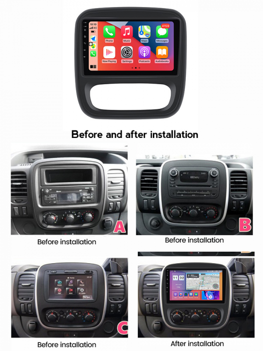 (Resigilata) Navigatie dedicata Renault Captur, Trafic 3, 2GB RAM 32GB ROM, Quad Core, Display 9" IPS Full HD, Carplay, Android 13, Bluetooth, Magazin Play, Suport camere AHD [5]