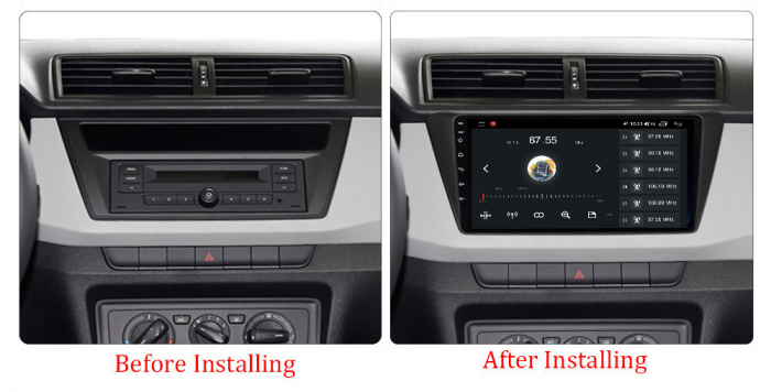 Navigatie dedicata Skoda Fabia 2015, USB&Butoane fizice frontale, Android 13, Wireless Carplay si Android auto 2 GB RAM 32ROM, Display IPS, 9 inch, Microfon Extern [7]