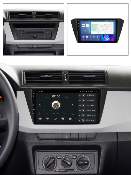 (Resigilata) Navigatie dedicata Skoda Fabia 2015, 2GB RAM 32GB ROM, Quad Core, Display 9" IPS Full HD, Carplay, Android 13, Bluetooth, Magazin Play, Suport camere AHD [3]