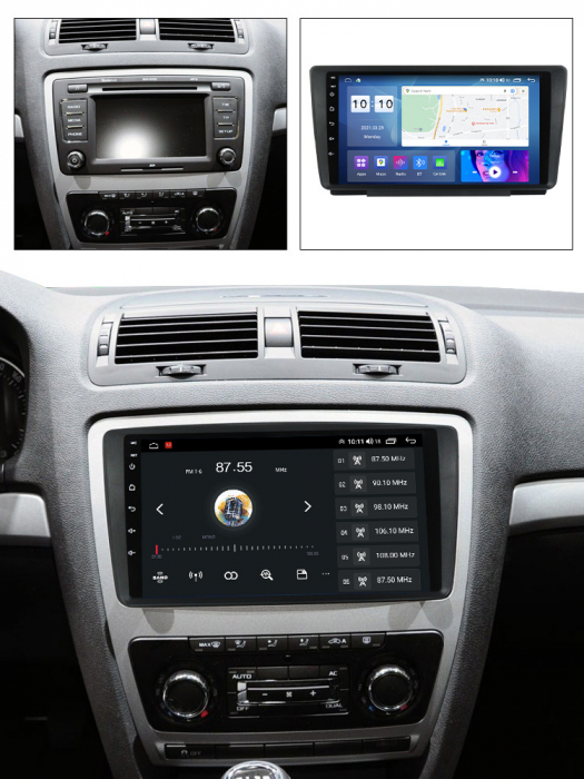 (Resigilata) Navigatie dedicata Skoda Octavia 2008-2013, 2GB RAM 32GB ROM, Quad Core, Display 9" IPS Full HD, Carplay, Android 13, Bluetooth, Magazin Play, Suport camere AHD [3]