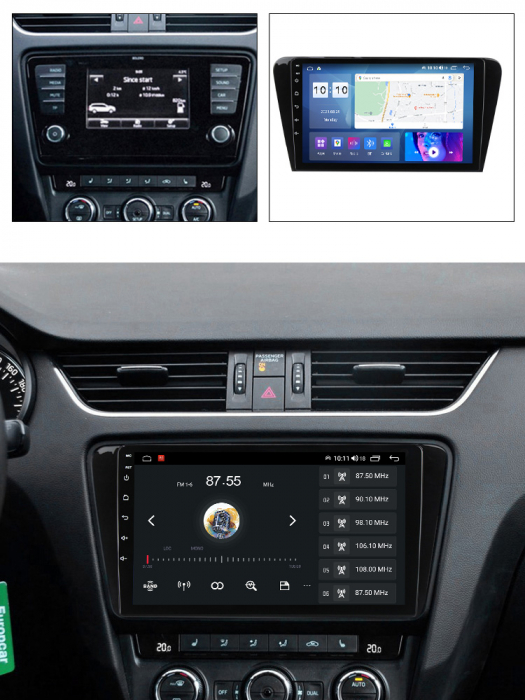 (Resigilata) Navigatie dedicata Skoda Octavia 2013-2018, 2GB RAM 32GB ROM, Quad Core, Display 10" IPS Full HD, Carplay, Android 13, Bluetooth, Magazin Play, Suport camere AHD [3]