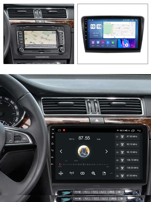 (Resigilata) Navigatie dedicata Skoda Superb 2008-2015, 2GB RAM 32GB ROM, Quad Core, Display 10" IPS Full HD, Carplay, Android 13, Bluetooth, Magazin Play, Suport camere AHD [3]