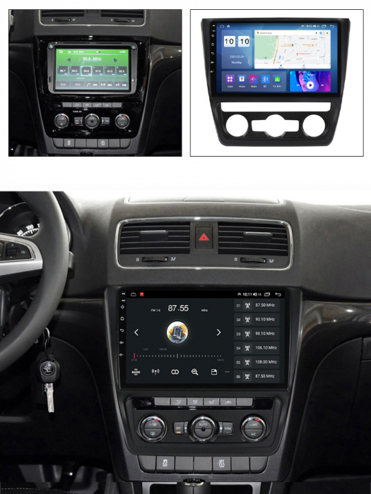 (Resigilata) Navigatie dedicata Skoda Yeti 5L 2009-2014, 2GB RAM 32GB ROM, Quad Core, Display 10" IPS Full HD, Carplay, Android 13, Bluetooth, Magazin Play, Suport camere AHD [3]