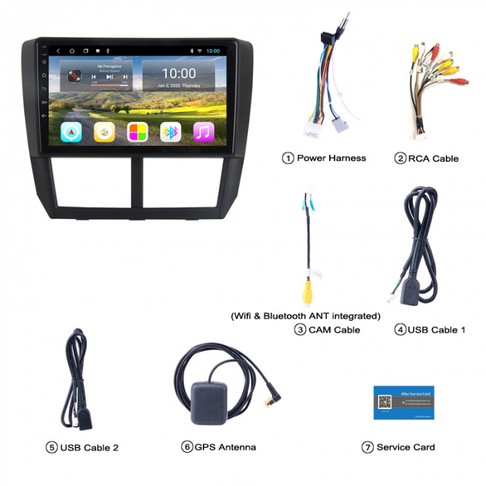 Navigatie dedicata Subaru Forester 2008-2012, Android 13, 4GB RAM 64 ROM, DSP, Display 9 inch, QLED, MAGAZIN PLAY [3]