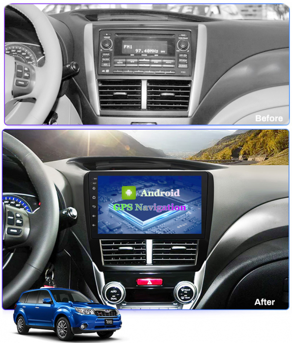 Navigatie dedicata Subaru Forester 2008-2012, Android 13, 4GB RAM 64 ROM, DSP, Display 9 inch, QLED, MAGAZIN PLAY [4]