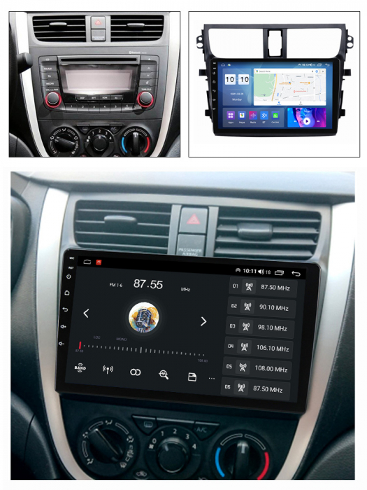 (Resigilata) Navigatie dedicata Suzuki Celerio 2015-2018, 2GB RAM 32GB ROM, Quad Core, Display 9" IPS Full HD, Carplay, Android 13, Bluetooth, Magazin Play, Suport camere AHD [5]