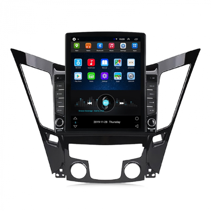 Navigatie dedicata Tesla Style Hyundai Sonata 2011-2013, 4GB RAM 64GB ROM, Tesla Style, ANDROID 13, Carplay & Android Auto, 10 inch, Internet, Aplicatii, Waze, GPS [4]
