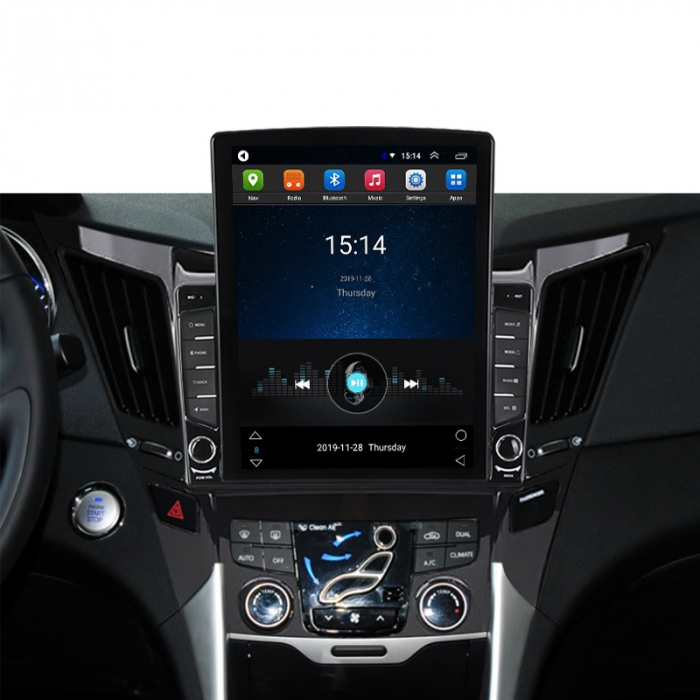 Navigatie dedicata Tesla Style Hyundai Sonata 2011-2013, 4GB RAM 64GB ROM, Tesla Style, ANDROID 13, Carplay & Android Auto, 10 inch, Internet, Aplicatii, Waze, GPS [2]