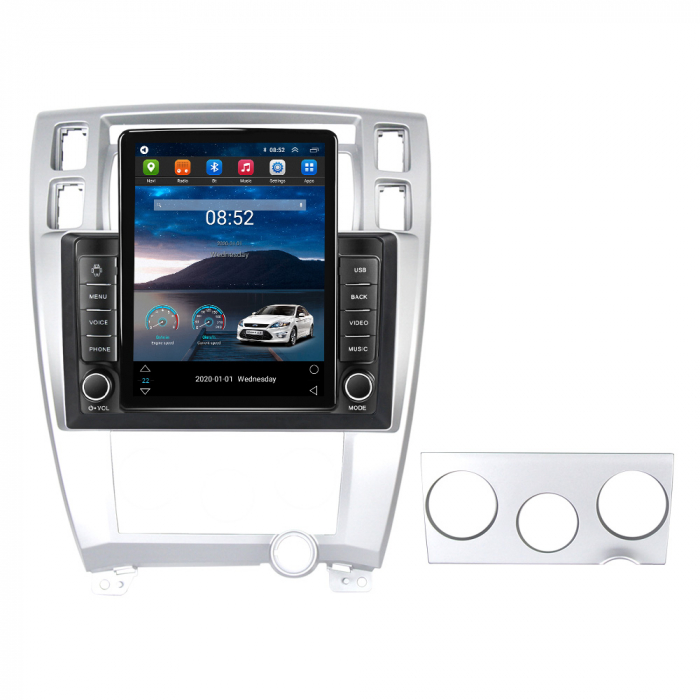 Navigatie dedicata Tesla Style Hyundai Tucson 2004-2009, 4GB RAM 64GB ROM, Tesla Style, ANDROID 13, Carplay & Android Auto, 9.7 inch, Internet, Aplicatii, Waze, GPS [3]