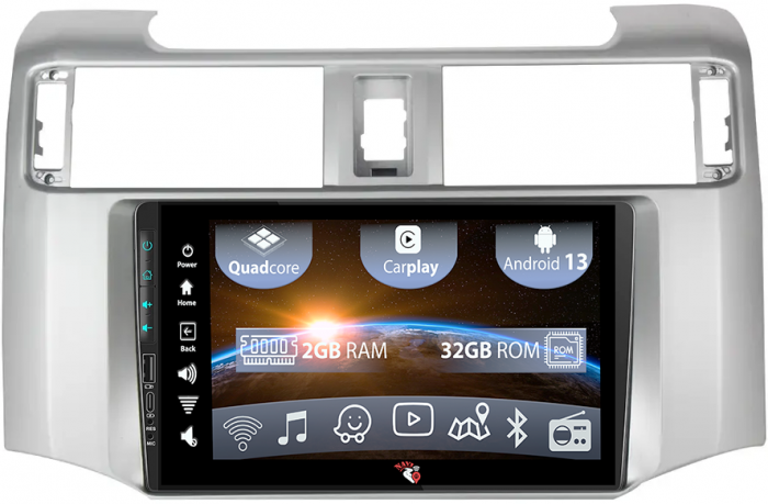 Navigatie dedicata Toyota 4Runner 2009-2017, USB&Butoane fizice frontale, Android 13, Wireless Carplay si Android auto 2 GB RAM 32 ROM, Display IPS, 9 inch, Microfon Extern [1]