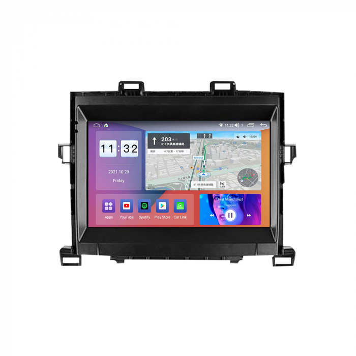 Navigatie dedicata Toyota Alphard 2008-2014, 12GB RAM 256GB ROM, Android 13, Rezolutie 2K, Display QLED, 9", DSP, Carplay, Android Auto, Internet, Youtube, Waze, Wi Fi, USB [2]