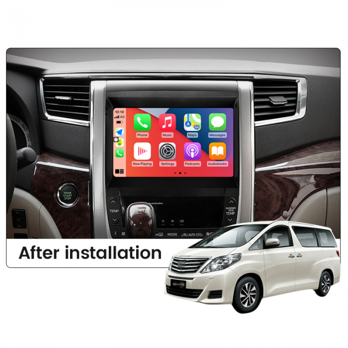 Navigatie dedicata Toyota Alphard 2008-2014, 12GB RAM 256GB ROM, Android 13, Rezolutie 2K, Display QLED, 9", DSP, Carplay, Android Auto, Internet, Youtube, Waze, Wi Fi, USB [4]